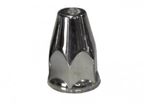 33mm Chrome Plastic Push On Nut Cover