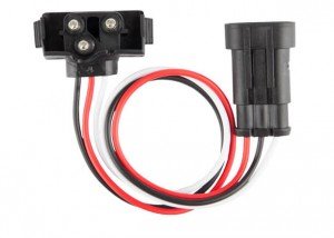 Right Angle PL-3 Pigtail to Female Weathertight Plug
