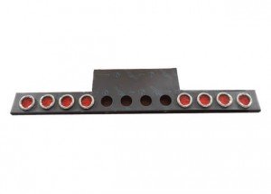 Rear Bumper Reversed T-bar with 12×4″ Light Holes